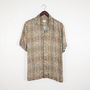 Perte d'ego Men's Medium La Palais Half Sleeve Shirt Mother of pearl buttons